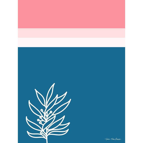 The Plant and the Lines II Black Modern Wood Framed Art Print by Seven Trees Design