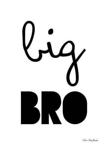 Big Bro White Modern Wood Framed Art Print with Double Matting by Seven Trees Design