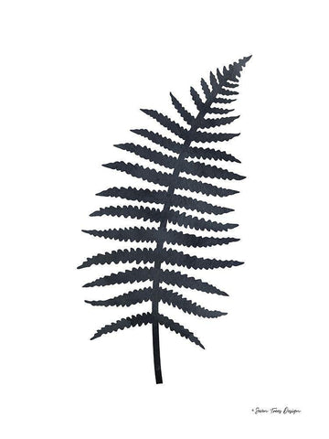 Watercolor Black Plant I    Black Ornate Wood Framed Art Print with Double Matting by Seven Trees Design