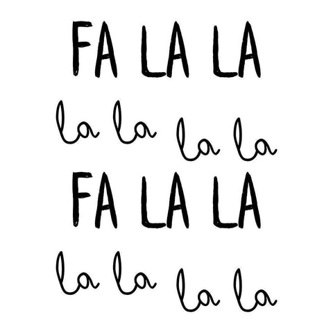 Fa La La White Modern Wood Framed Art Print by Seven Trees Design