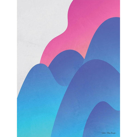 Abstract I Black Modern Wood Framed Art Print with Double Matting by Seven Trees Design