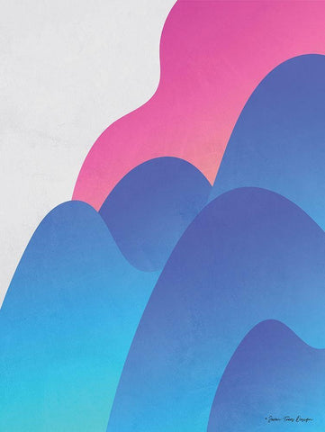 Abstract I White Modern Wood Framed Art Print with Double Matting by Seven Trees Design