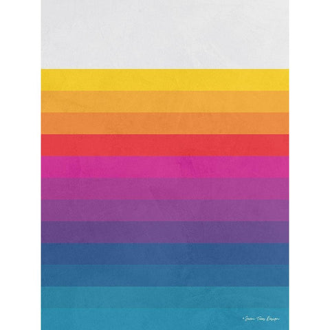 Vintage Retro Lines I White Modern Wood Framed Art Print by Seven Trees Design