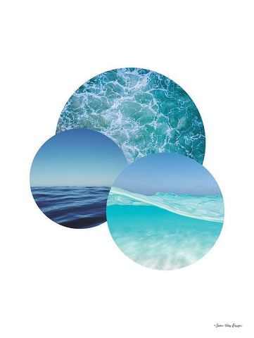 Plante Oceans White Modern Wood Framed Art Print with Double Matting by Seven Trees Design