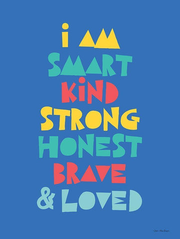 I Am Smartâ€¦ White Modern Wood Framed Art Print with Double Matting by Seven Trees Design