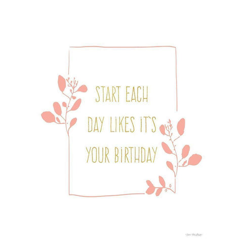 Start Each Day Black Modern Wood Framed Art Print by Seven Trees Design