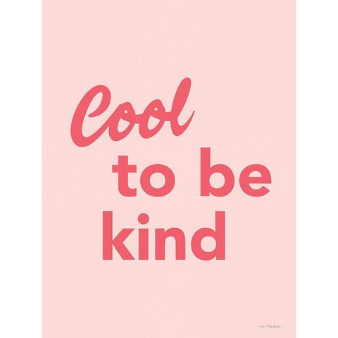 Cool to Be Kind Black Modern Wood Framed Art Print by Seven Trees Design