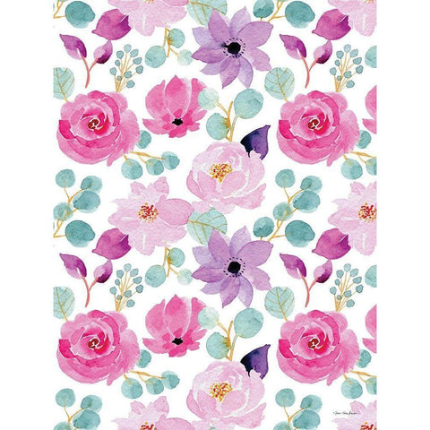 Sweet Flora White Modern Wood Framed Art Print by Seven Trees Design