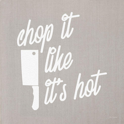 Chop It Like Its Hot White Modern Wood Framed Art Print with Double Matting by Stellar Design Studio