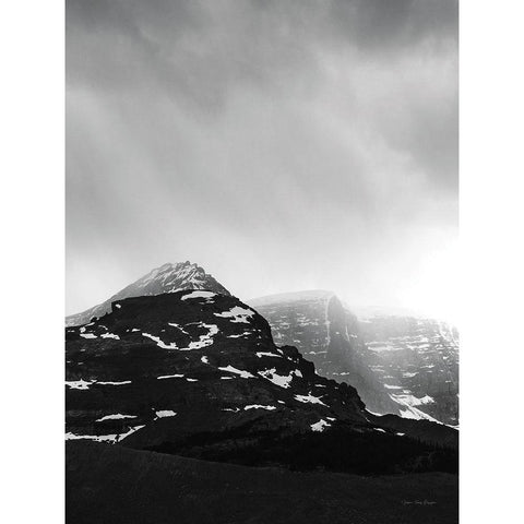 The Snow Mountain   Black Modern Wood Framed Art Print with Double Matting by Seven Trees Design