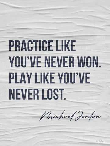 Practice Like Youve Never Won Black Ornate Wood Framed Art Print with Double Matting by Seven Trees Design