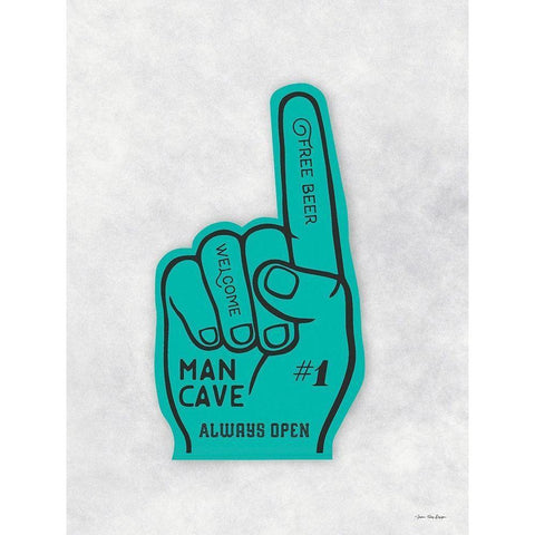 Man Cave Foam Hand Gold Ornate Wood Framed Art Print with Double Matting by Seven Trees Design