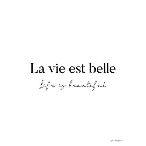 Life is Beautiful in French Gold Ornate Wood Framed Art Print with Double Matting by Seven Trees Design