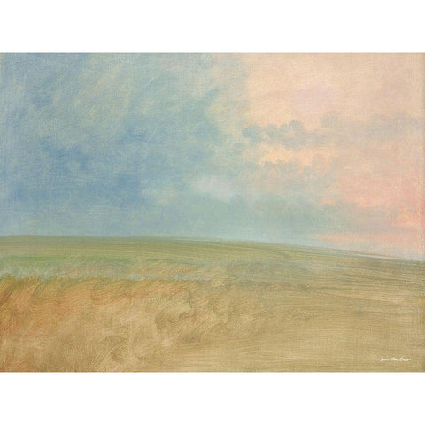 Peaceful Field White Modern Wood Framed Art Print by Seven Trees Design