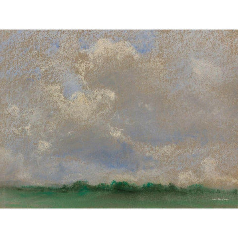 The Abstract Horizon Gold Ornate Wood Framed Art Print with Double Matting by Seven Trees Design