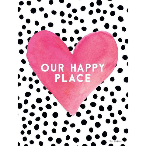 Our Happy Place Gold Ornate Wood Framed Art Print with Double Matting by Seven Trees Design