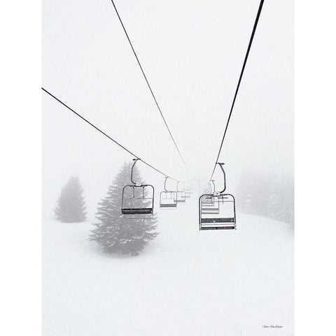 The Sky Slope    Black Modern Wood Framed Art Print with Double Matting by Seven Trees Design