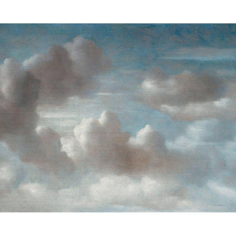 The Clouds Black Modern Wood Framed Art Print by Seven Trees Design