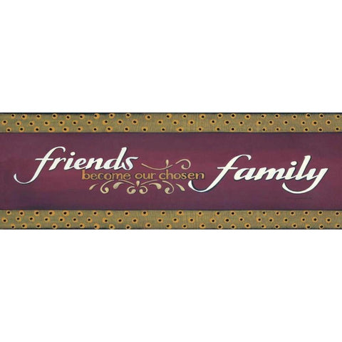 Friends Become Our Chosen Family Black Modern Wood Framed Art Print by Crawford, Tonya