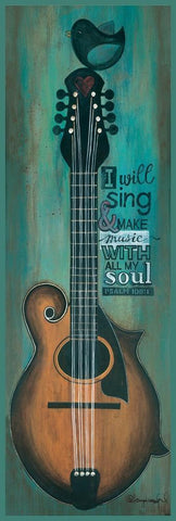 I Will Sing Black Ornate Wood Framed Art Print with Double Matting by Crawford, Tonya