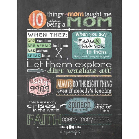 Reminders from Mom Black Modern Wood Framed Art Print by Crawford, Tonya