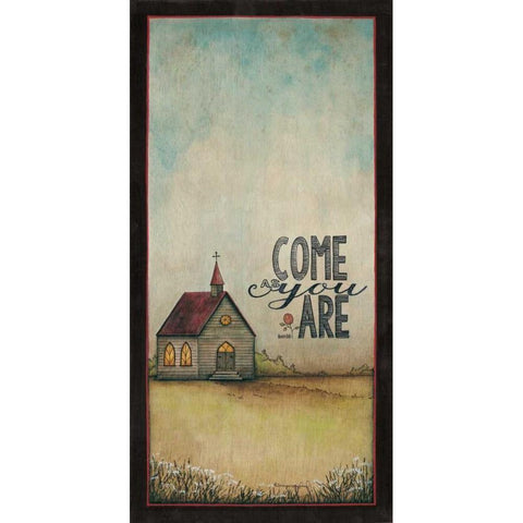 Come As You Are Black Modern Wood Framed Art Print with Double Matting by Crawford, Tonya