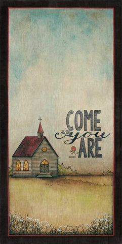 Come As You Are White Modern Wood Framed Art Print with Double Matting by Crawford, Tonya