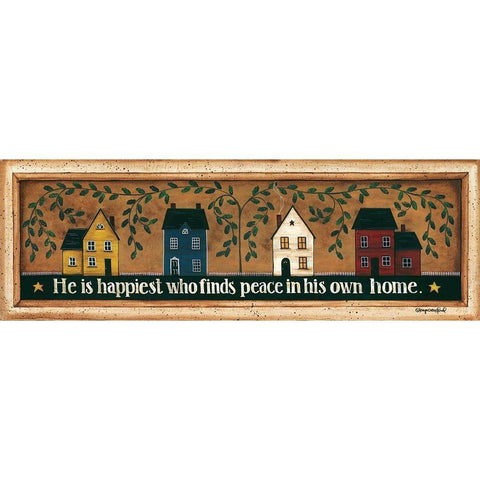 He is Happiest White Modern Wood Framed Art Print by Crawford, Tonya