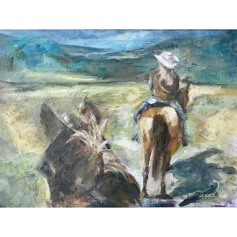 Into the Hills Gold Ornate Wood Framed Art Print with Double Matting by Owen-Cullimore, Tracy