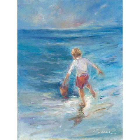 Fishing for Fun White Modern Wood Framed Art Print by Owen-Cullimore, Tracey