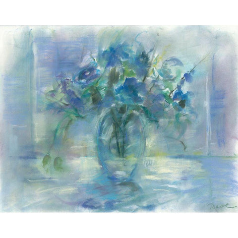 Susies Blue Black Modern Wood Framed Art Print with Double Matting by Owen-Cullimore, Tracy