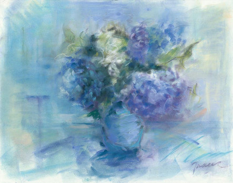 Bouquet White Modern Wood Framed Art Print with Double Matting by Owen-Cullimore, Tracy
