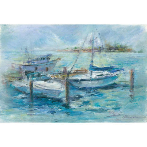 Dockside Black Modern Wood Framed Art Print by Owen-Cullimore, Tracy