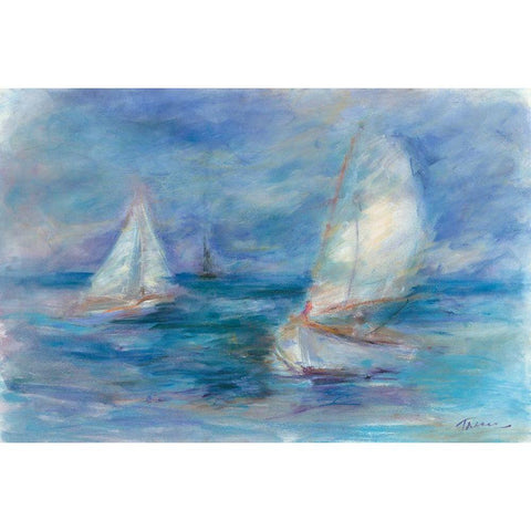 Ghost Ship White Modern Wood Framed Art Print by Owen-Cullimore, Tracy