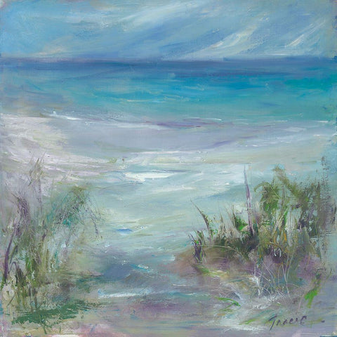 Blue Horizons Gold Ornate Wood Framed Art Print with Double Matting by Owen-Cullimore, Tracy