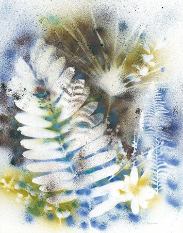 Bliss White Modern Wood Framed Art Print with Double Matting by Owen-Cullimore, Tracy