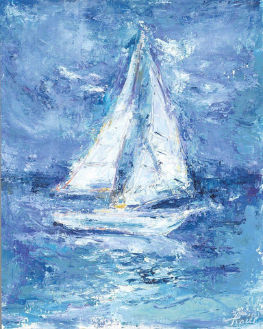 Perfect Sailing Day Black Ornate Wood Framed Art Print with Double Matting by Owen-Cullimore, Tracy