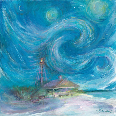Starry Night Black Modern Wood Framed Art Print by Owen-Cullimore, Tracy