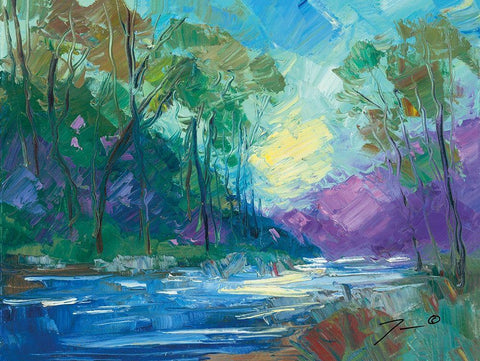 Early Light Impressions Black Ornate Wood Framed Art Print with Double Matting by Trujillo, Jose