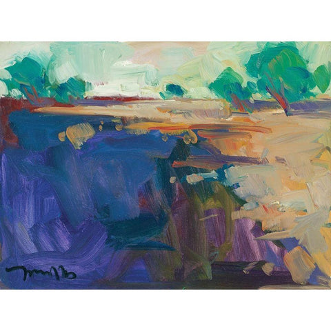 Abstract Landscape White Modern Wood Framed Art Print by Trujillo, Jose