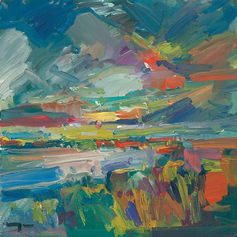 American Marshland Gold Ornate Wood Framed Art Print with Double Matting by Trujillo, Jose