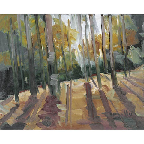 Backlit Woods   Gold Ornate Wood Framed Art Print with Double Matting by Trujillo, Jose