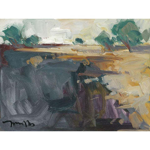 Abstract Landscape     White Modern Wood Framed Art Print by Trujillo, Jose