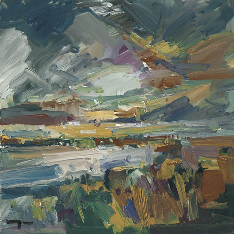 American Marshland     Black Modern Wood Framed Art Print by Trujillo, Jose