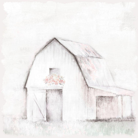 Pastel Barn Black Modern Wood Framed Art Print by White Ladder