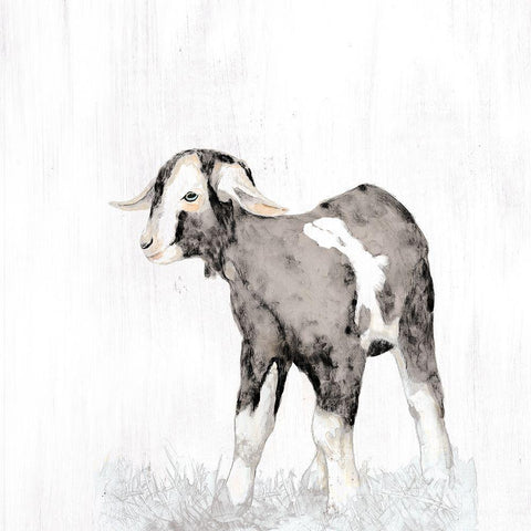 Little Kid Black Modern Wood Framed Art Print with Double Matting by White Ladder