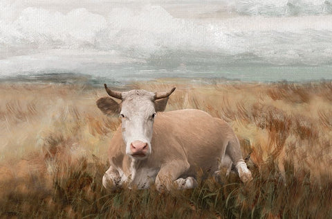 A Time to Rest Black Ornate Wood Framed Art Print with Double Matting by White Ladder