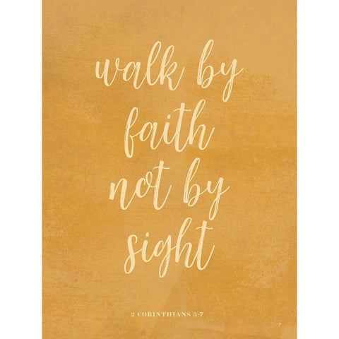 Walk by Faith White Modern Wood Framed Art Print by Yass Naffas Designs