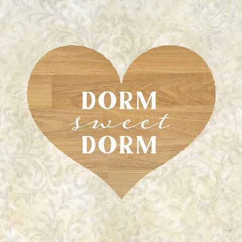 Dorm Sweet Dorm Gold Ornate Wood Framed Art Print with Double Matting by Yass Naffas Designs