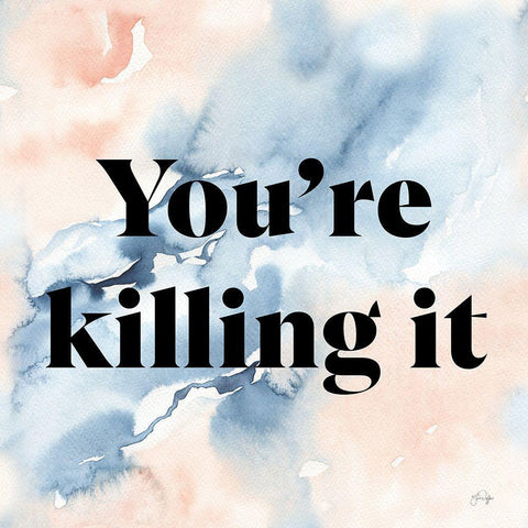 Youre Killing It White Modern Wood Framed Art Print with Double Matting by Yass Naffas Designs